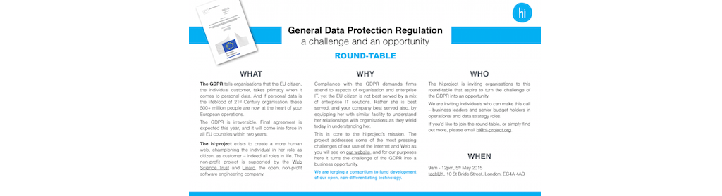 GDPR round-table invitation 5 May 2015