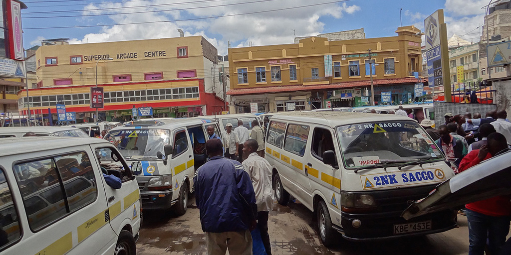 Matatus in Nairobi Kenya